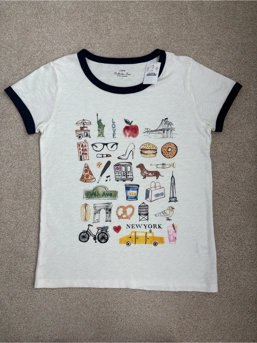 J. Crew NWT New York collector tee, size Small - Picture 3 of 9